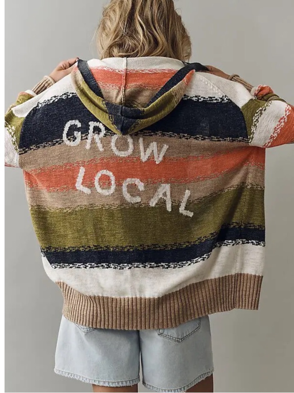 Pilcro ‘Grow Local' Hooded Striped Sweater